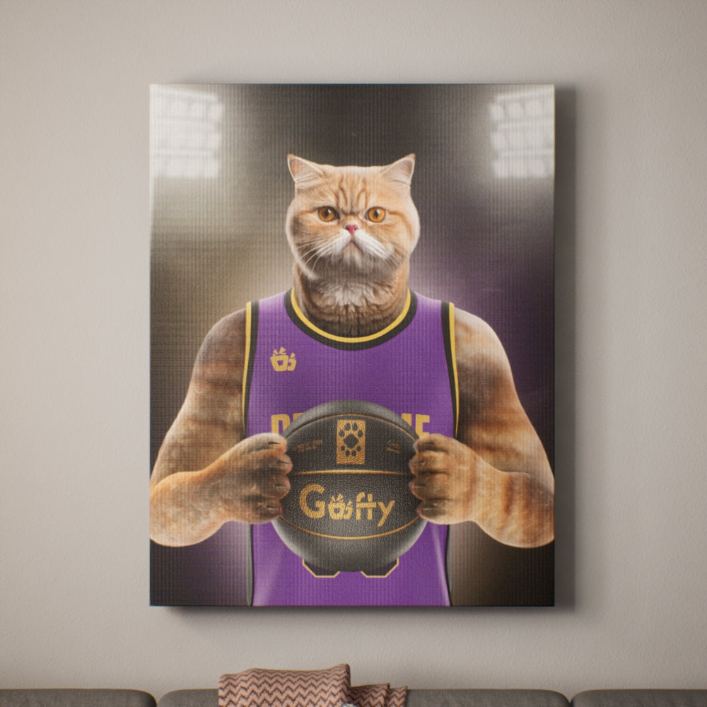 Catty Basketball Player - Custom Canvas