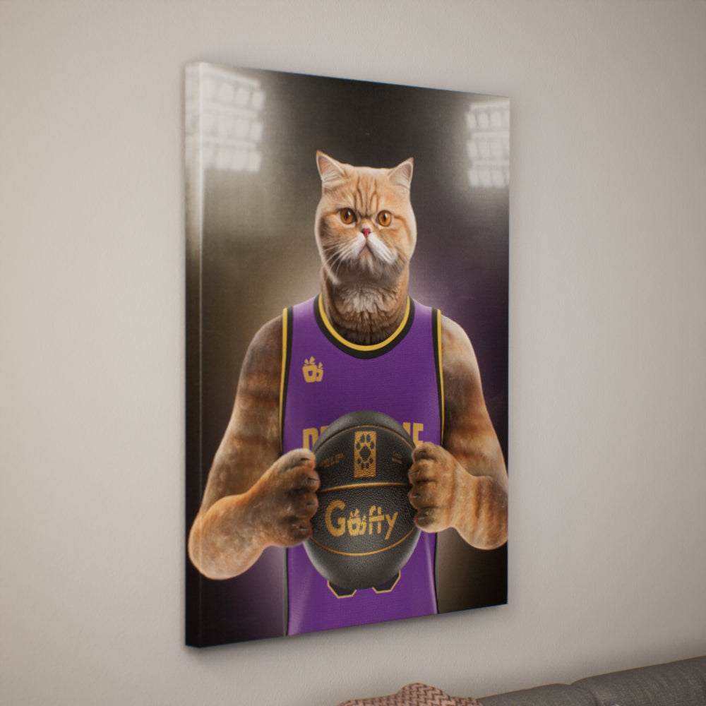 Catty Basketball Player - Custom Canvas