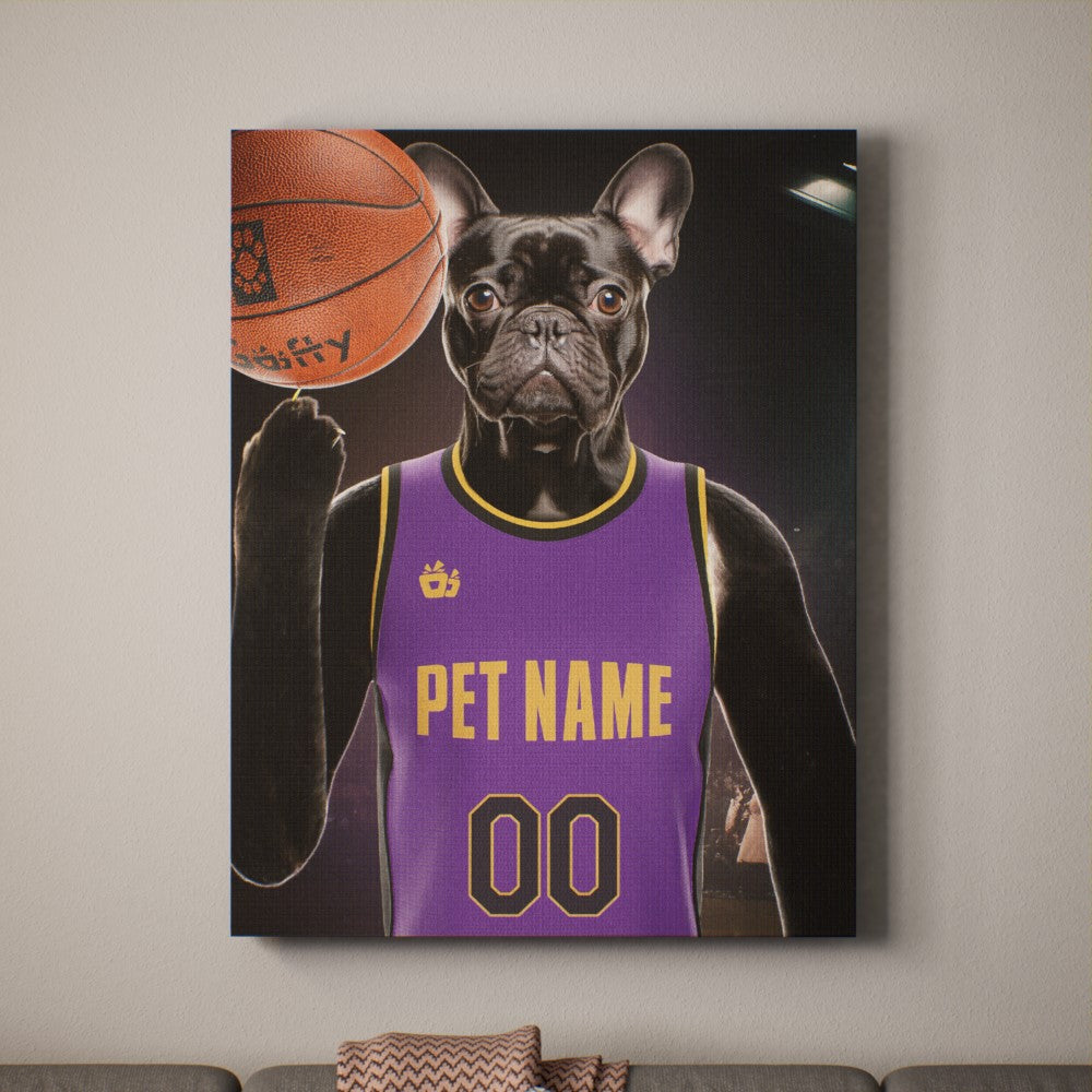 Doggy Basketball Player - Custom Canvas