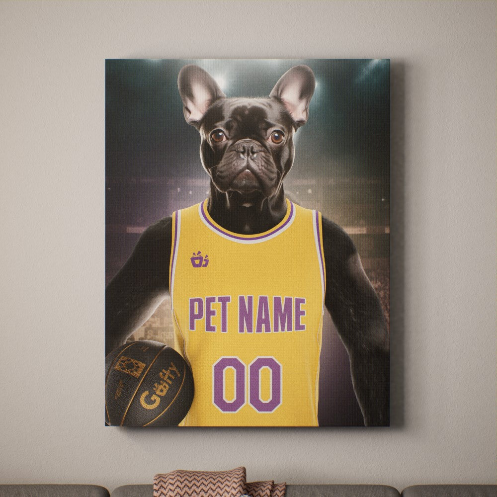 Paw Basketball Player - Custom Canvas